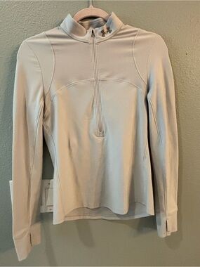 Under Armour Women's Light Beige Quarter-Zip Pullover